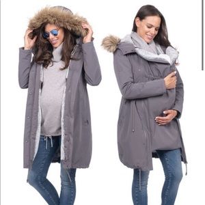 Seraphine Maternity 3 in 1 winter parka Slate Sz 6